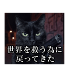 ハードボイルド毒舌猫【黒猫・架空映画風】（個別スタンプ：12）