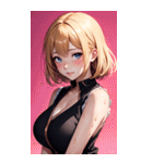濡れた女の子の写真（個別スタンプ：1）