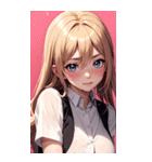 濡れた女の子の写真（個別スタンプ：2）