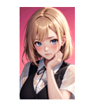 濡れた女の子の写真（個別スタンプ：4）