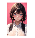 濡れた女の子の写真（個別スタンプ：6）