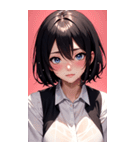 濡れた女の子の写真（個別スタンプ：9）