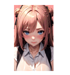 濡れた女の子の写真（個別スタンプ：17）