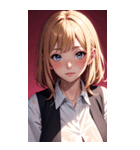 濡れた女の子の写真（個別スタンプ：19）