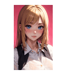 濡れた女の子の写真（個別スタンプ：25）