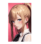 濡れた女の子の写真（個別スタンプ：28）