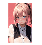 濡れた女の子の写真（個別スタンプ：32）