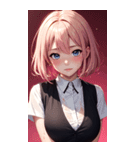 濡れた女の子の写真（個別スタンプ：33）