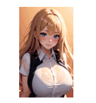 濡れた女の子の写真（個別スタンプ：35）