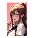 濡れた女の子の写真（個別スタンプ：36）