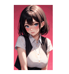 濡れた女の子の写真（個別スタンプ：40）