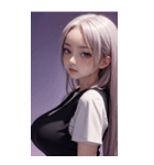 濡れた女の子の写真2（個別スタンプ：3）