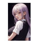 濡れた女の子の写真2（個別スタンプ：5）