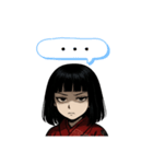 赤い和服の女の子（個別スタンプ：2）