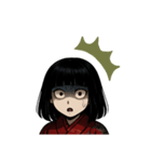 赤い和服の女の子（個別スタンプ：7）