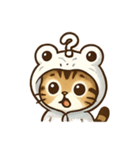使いやすい白蛇ねこの普段使いスタンプ（個別スタンプ：7）