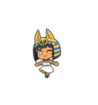 ファラオな可愛い女性が応援（個別スタンプ：1）