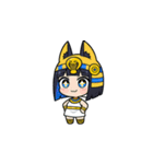 ファラオな可愛い女性が応援（個別スタンプ：3）