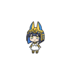 ファラオな可愛い女性が応援（個別スタンプ：37）