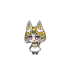 ファラオな女性が美味しく食べる（個別スタンプ：1）