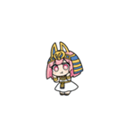 ファラオな女性が美味しく食べる（個別スタンプ：3）