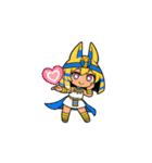 ファラオな女性が美味しく食べる（個別スタンプ：4）