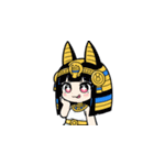 ファラオな女性が美味しく食べる（個別スタンプ：9）