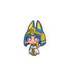 ファラオな女性が美味しく食べる（個別スタンプ：15）