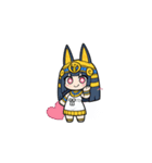 ファラオな女性が美味しく食べる（個別スタンプ：21）