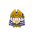ファラオな可愛い女性がビックリ（個別スタンプ：1）