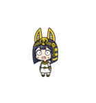 ファラオな可愛い女性がビックリ（個別スタンプ：6）