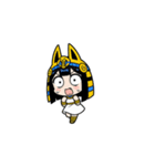 ファラオな可愛い女性がビックリ（個別スタンプ：7）