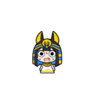 ファラオな可愛い女性がビックリ（個別スタンプ：11）