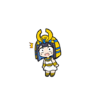 ファラオな可愛い女性がビックリ（個別スタンプ：12）