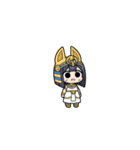 ファラオな可愛い女性がビックリ（個別スタンプ：13）
