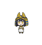 ファラオな可愛い女性がビックリ（個別スタンプ：16）