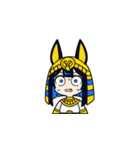 ファラオな可愛い女性がビックリ（個別スタンプ：27）