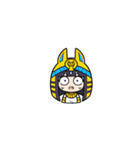 ファラオな可愛い女性がビックリ（個別スタンプ：32）