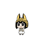 ファラオな可愛い女性がビックリ（個別スタンプ：38）