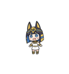 ファラオな可愛い女性がビックリ（個別スタンプ：40）