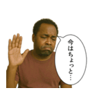 やる気3%の黒人（個別スタンプ：6）