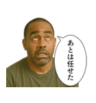 やる気3%の黒人（個別スタンプ：30）
