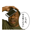やる気3%の黒人（個別スタンプ：32）