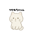 【毎日使える】しろまるにゃんのいちにち2（個別スタンプ：5）