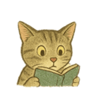 [アレンジ用]絵本の猫ちゃん（個別スタンプ：9）