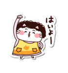 シールみたいなスタンプ【動物】猫の母（個別スタンプ：3）