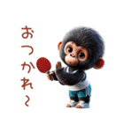 子供ゴリラ×卓球！3Dリアル（個別スタンプ：1）