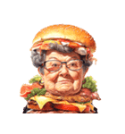 ハンバーガーおばあちゃん（個別スタンプ：11）