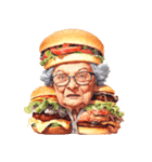 ハンバーガーおばあちゃん（個別スタンプ：31）