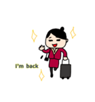 客室乗務員の楽しい毎日スタンプ（個別スタンプ：8）